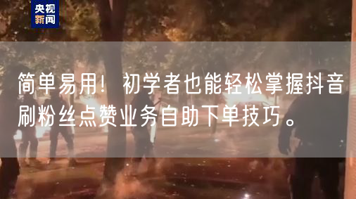 简单易用！初学者也能轻松掌握抖音刷粉丝点赞业务自助下单技巧。