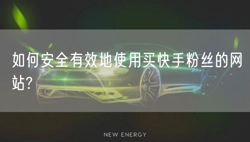 如何安全有效地使用买快手粉丝的网站?